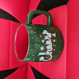 Cute green Peanuts Coffee mug - Snoopy & the gang - NWT
